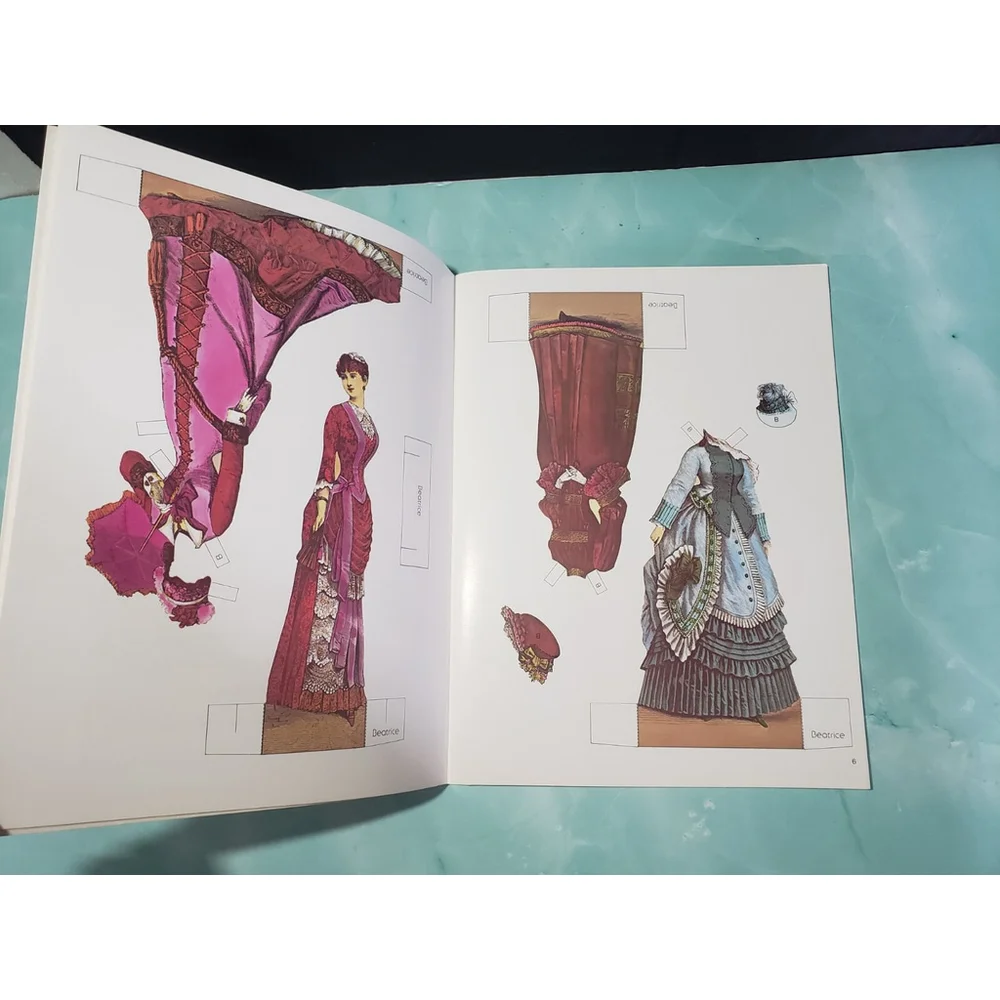 Paper Doll Book Uncut Victorian Fashion from Harpers Bazaar 1977 NEW NOS